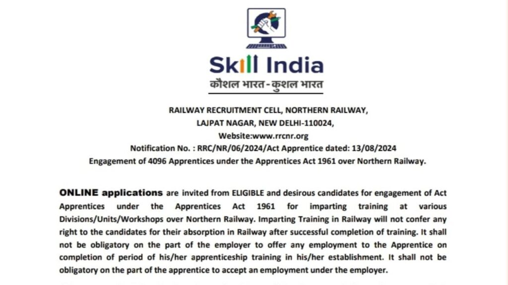 Northern Railway Vacancy